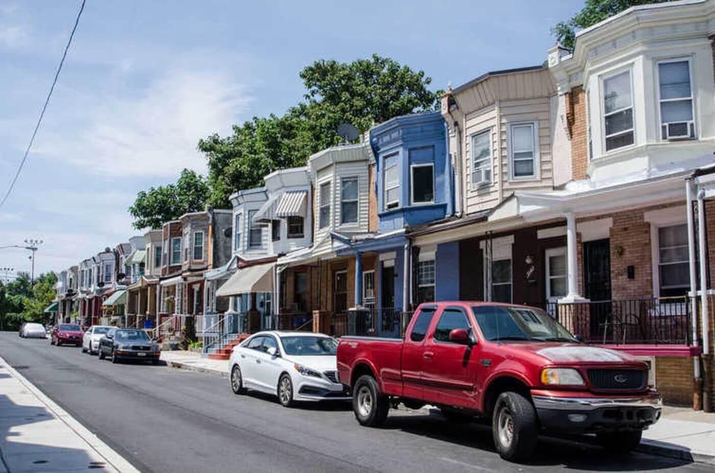 cars parked on the street